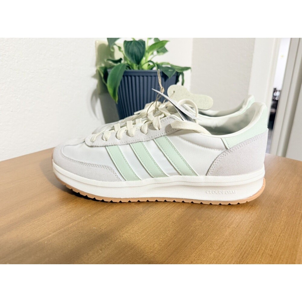 Adidas Run 70s 2.0 Sneaker Off White / Linen Green / Gum J14914 Womens 9.5